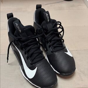 Nike Black Athletic Cleats with White Swoosh - Men’s Alpha